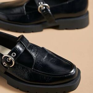 Dolce Vita Glossy Black Mary Jane Loafers